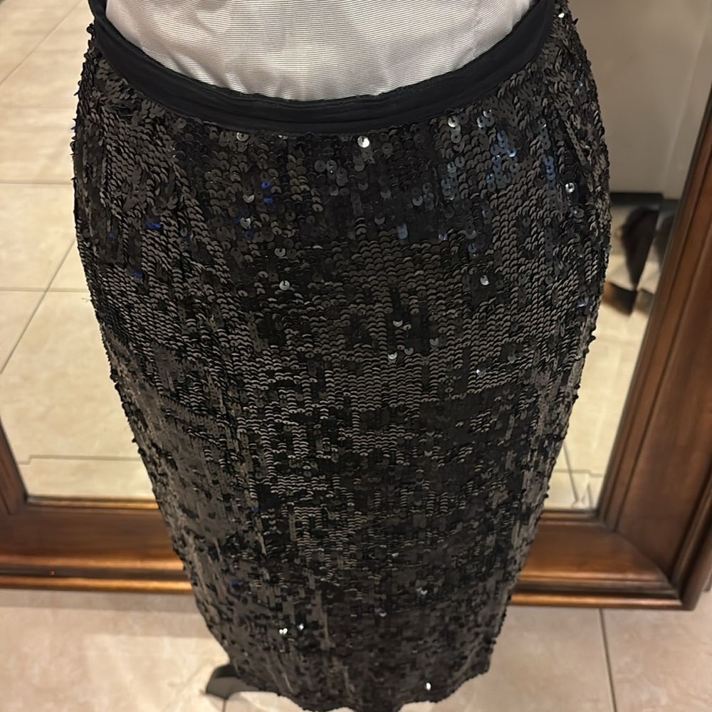 Modi Vintage Pure Indian Silk Sequin Skirt Size 12 - Picture 4 of 8